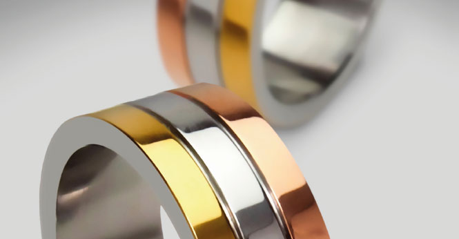 gold and platinum rings