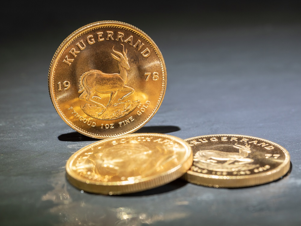 3 gold kruger rand coins